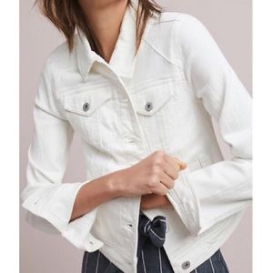 Anthropologie Pilcro white denim jacket